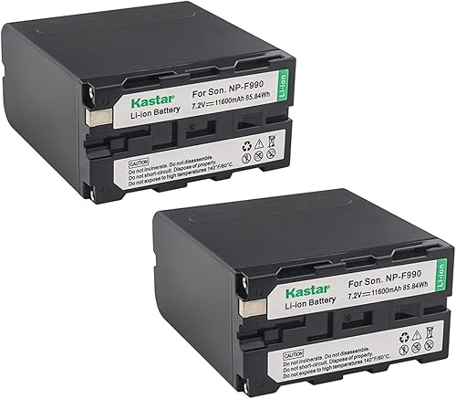 Kastar Batería NP-F990, 2 unidades, 7.2V 11600mAh repuesto para NP-F975 NP-F970 NP-F960 NP-F950 NP-F930 NP-F770 NP-F750 NP-F730 NP-F570 NP-F550