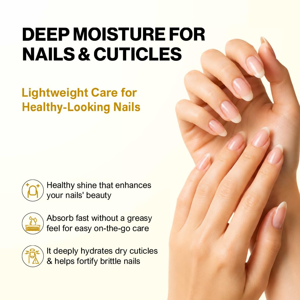 All Natural Nail and Cuticle Oil - Heal Cracked Nails and Rigid Cuticles - Perfect Treatment for Healthy Hands - Moisturizes and Softens - Vitamin E Enriched For Health and Softness by Bee Naturals