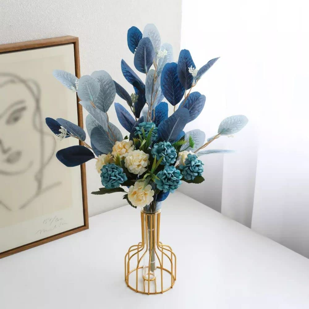 Metscape Flower Vases with Iron Art Frame, Metal Geometric Flower Vase, Clear Vase Decorative for Home Office Wedding Holiday Party Celebrate | Home Accessories | Premium Quality | Modern Design-image-5