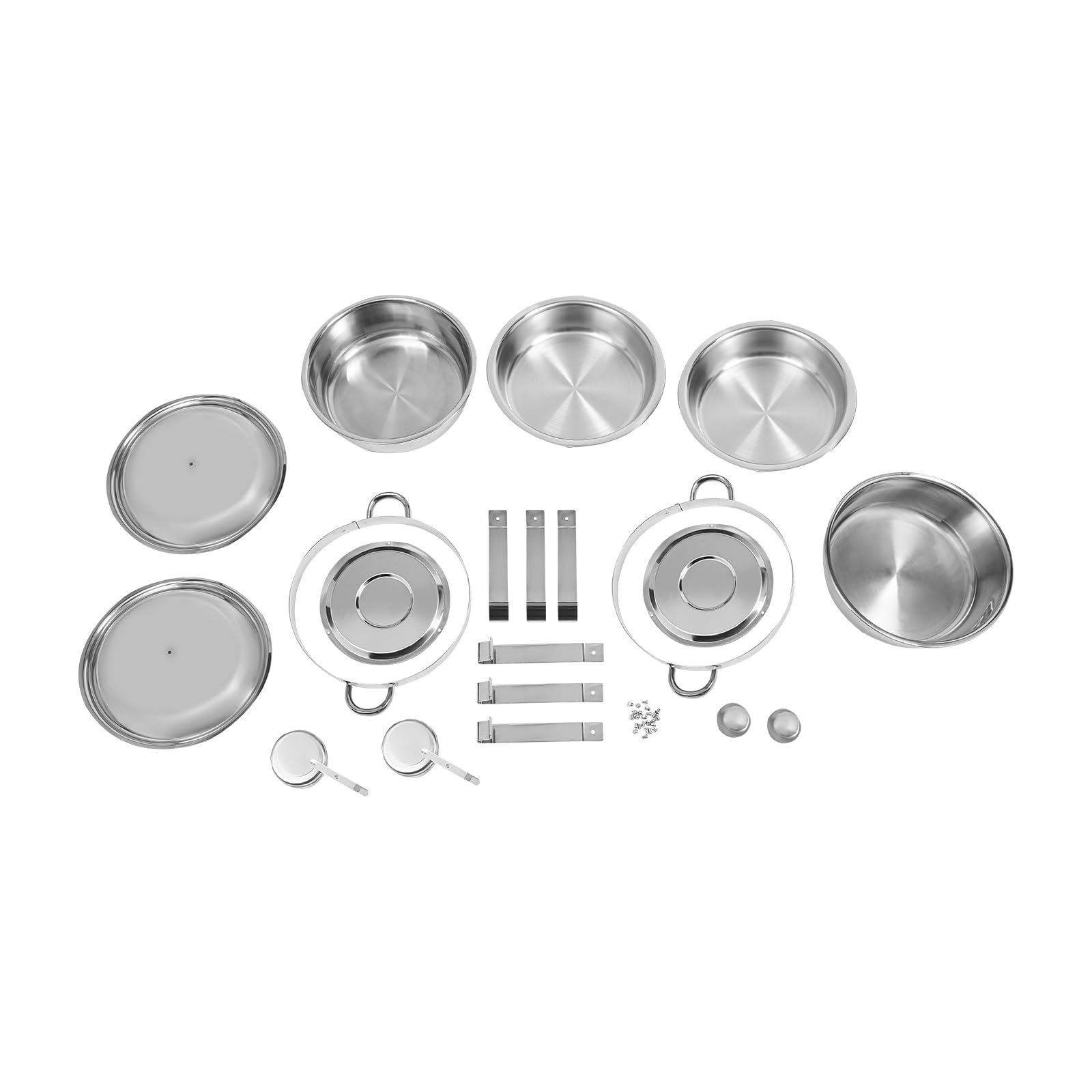 Set da 2 pezzi Chafing Dish Buffet, in acciaio inox, per ristoranti, buffet, hotel, caffetterie, 41 x 25 cm