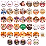 Crazy Cups Flavored Coffee Pods Variety Pack for Keurig K Cups Brewers, Assorted Flavored Coffee Sampler, 40 Count