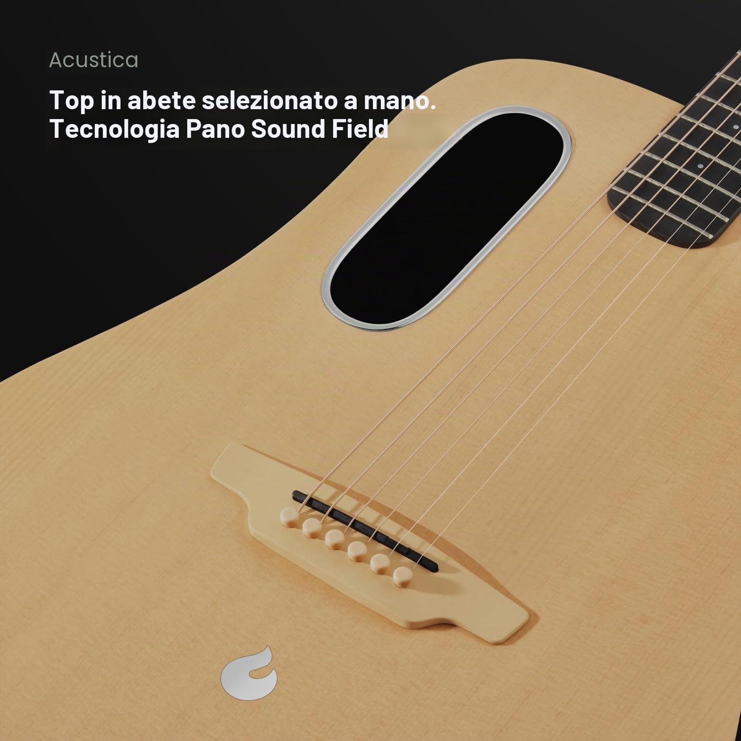 LAVA ME 4 Spruce Chitarra Elettroacustica con Sistema HILAVA 2.0, Touchscreen da 3,5 Pollici, Custodia per Chitarra, Cavo Dati, Chiave per Truss Rod, Wi-Fi 2,4 GHz/Bluetooth 5G (41")