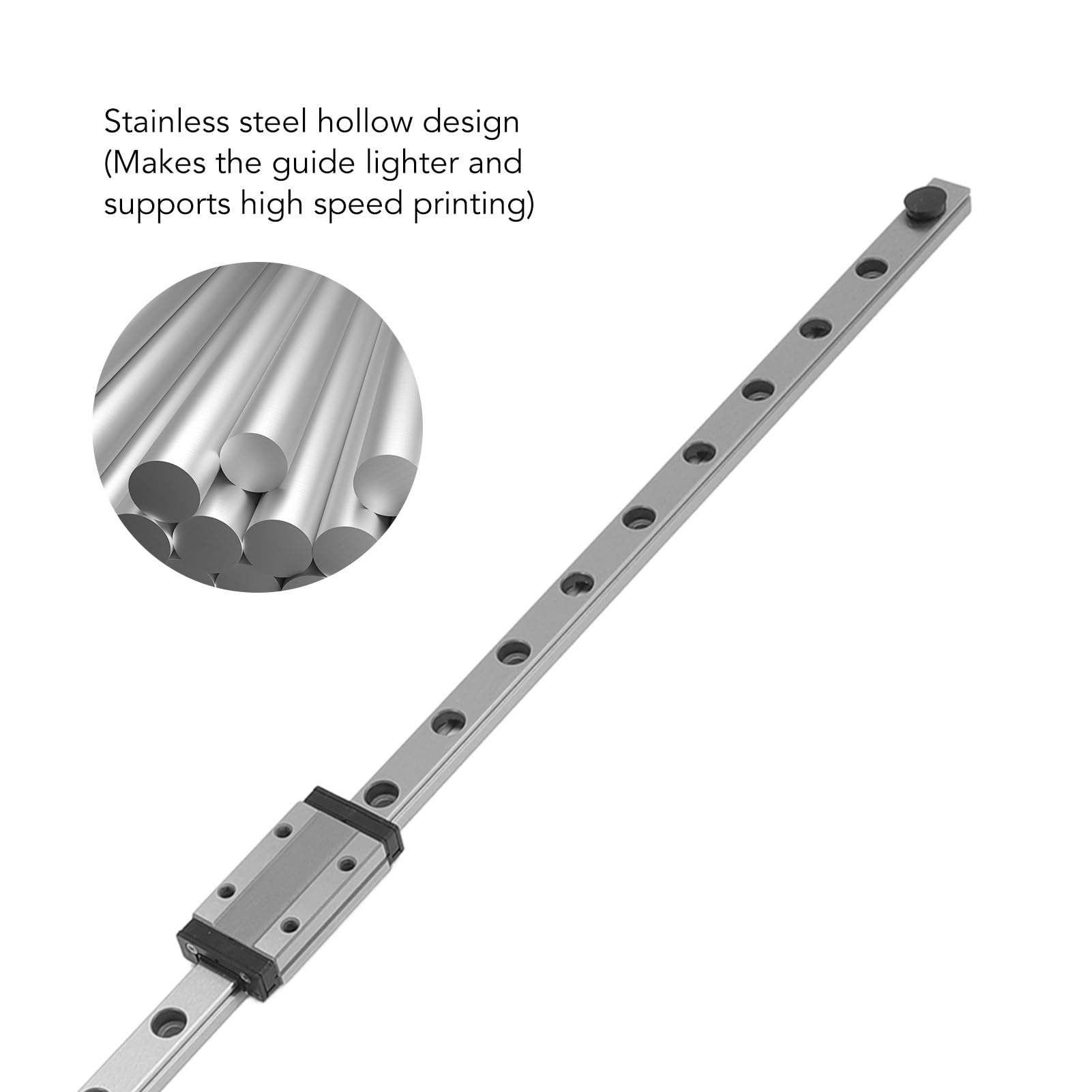 WINH Imprimante 3D Linéaire de Rail, Guide Linéaire à Haute Précision (Rails linéaires de 400 mm / 15,75 pouces)