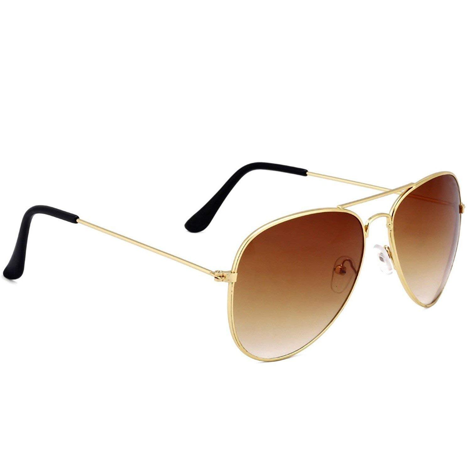 Online Mantra UV Protected Men's and Women's Aviator Sunglasses (Brown)