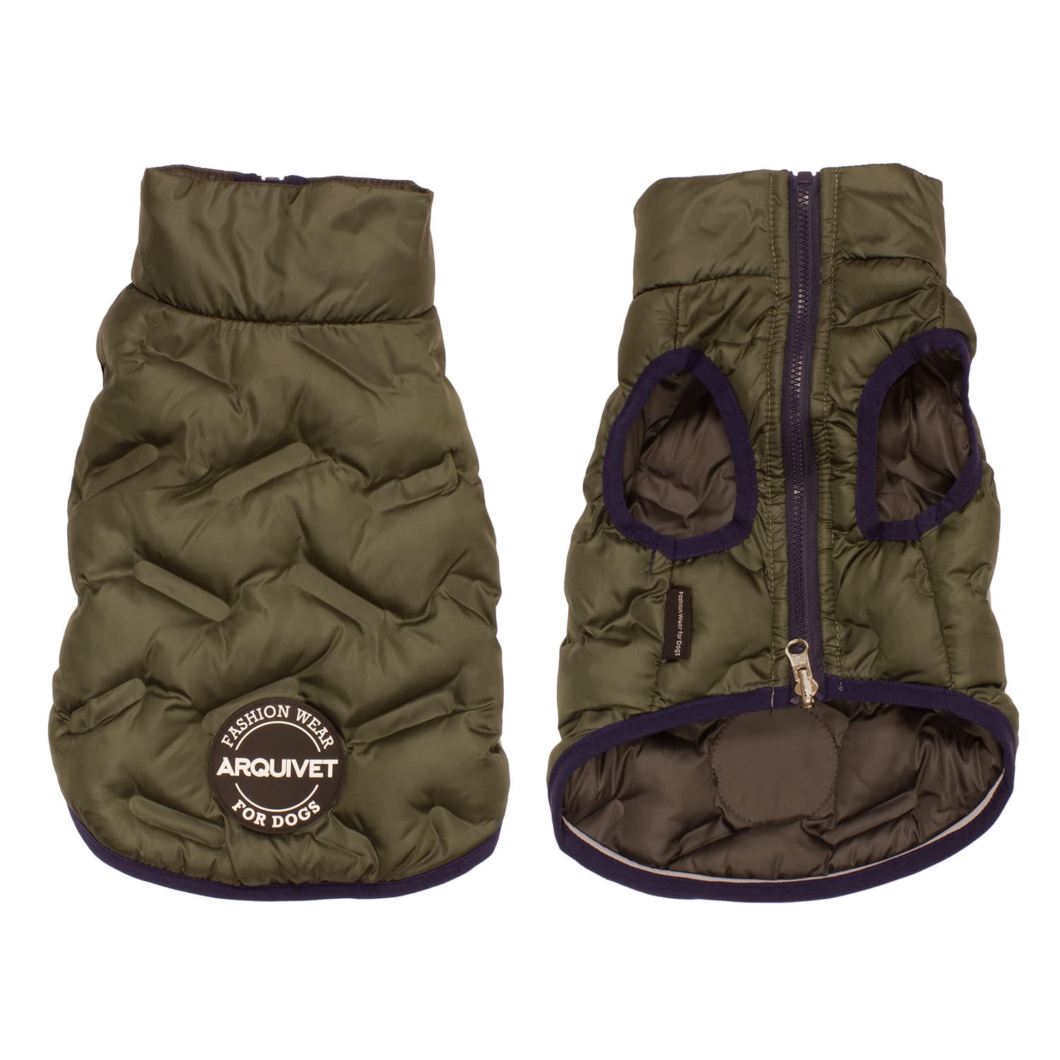 Arquivet Newfoundland Green-Grey Reversible Padded Vest, S/25cm, Dog Clothes, Helps Protect Them From The Cold, Coats - Image 3