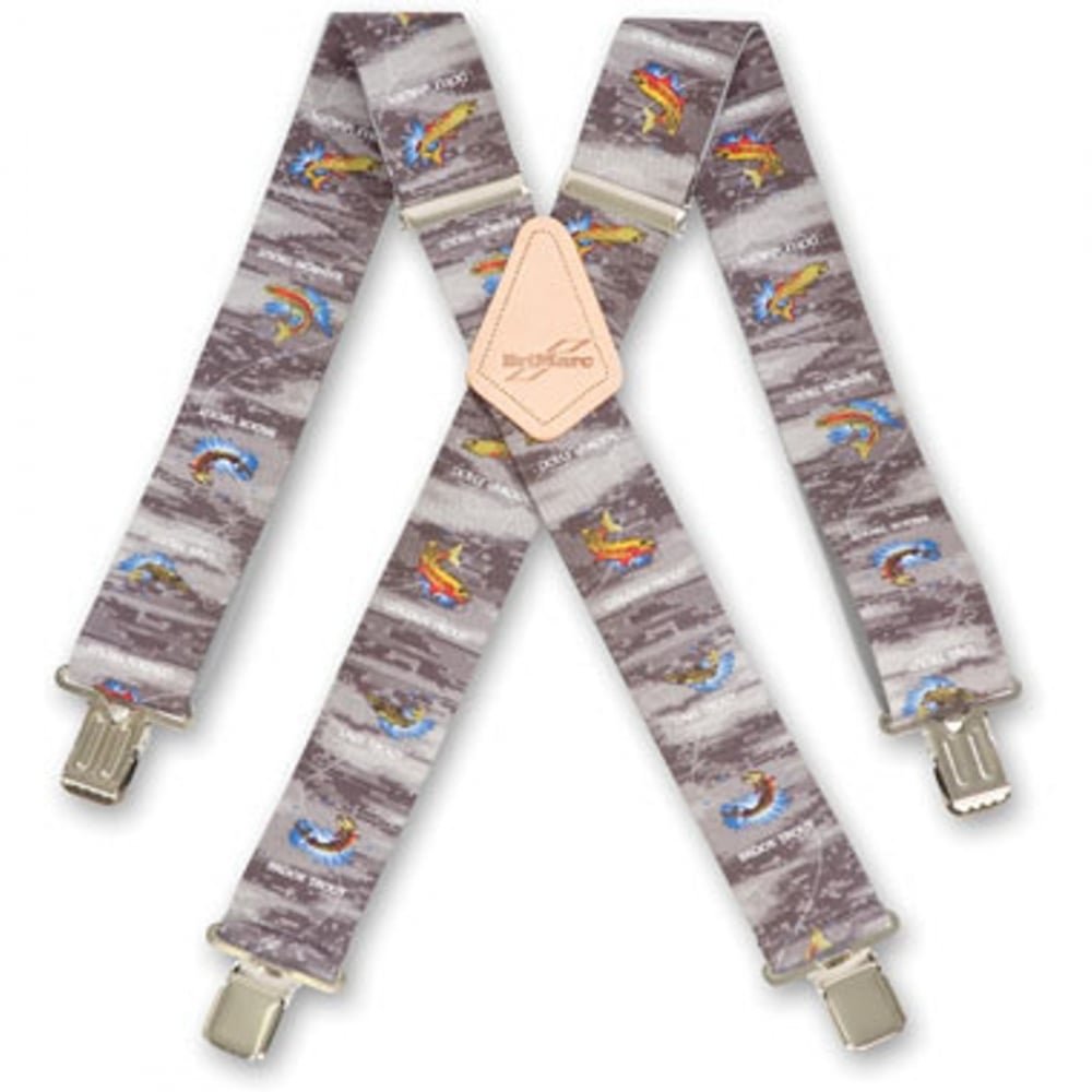 Brimarc Mens Heavy Duty Trout Fishermans Braces Trouser Belt Suspender 2" 50mm Wide