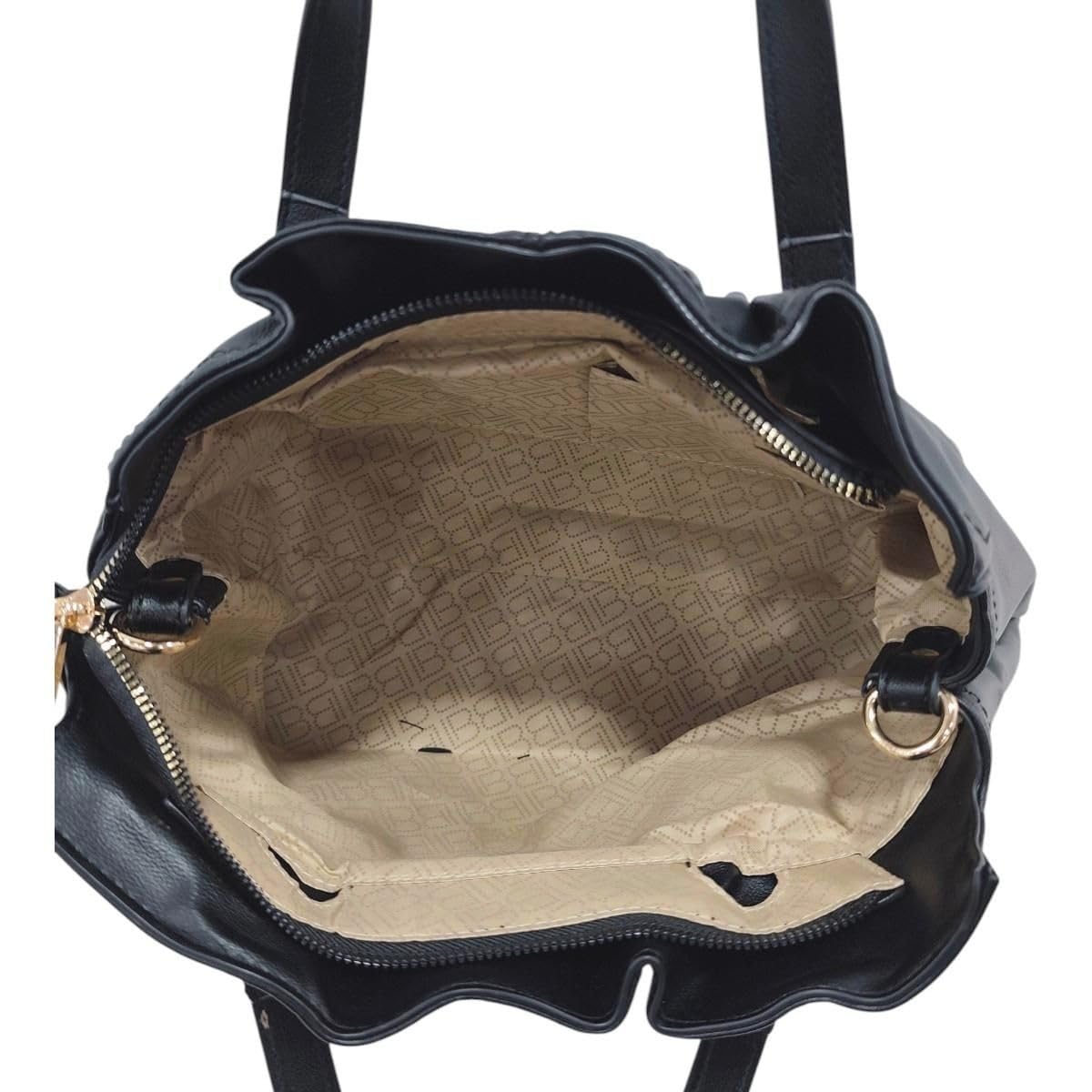 Laura Biagiotti Bolso de mano línea Eclyper, piel sintética, dimensiones 31 x 20 x 13 cm, con correa ajustable extraíble, accesorios dorados LB26S-252-2