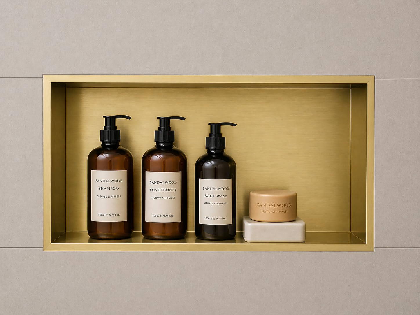 Hornacina Ducha Empotrable Horizontal 63x33 cm Acero Inoxidable S.304 Nicho Baño Pared | Estante Ducha Grande Integrado Anticorrosión Nicho de Ducha Empotrable | MEDIMEX Pacific