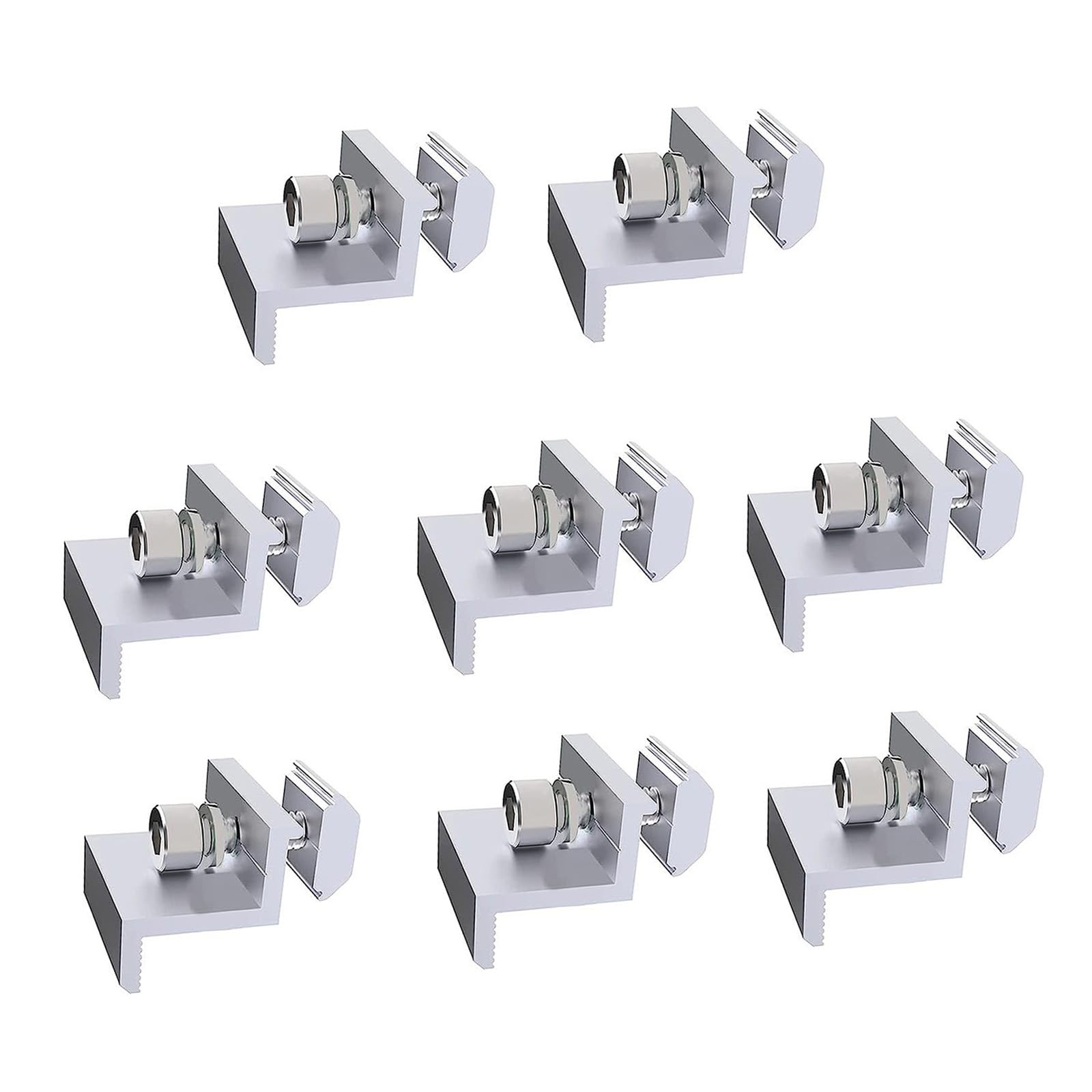 8Pcs Solar End Clamp Adjustable Solar Panel Mounting Bracket Clamp Wide Photovoltaic for Panel Systems Mounting Bracket