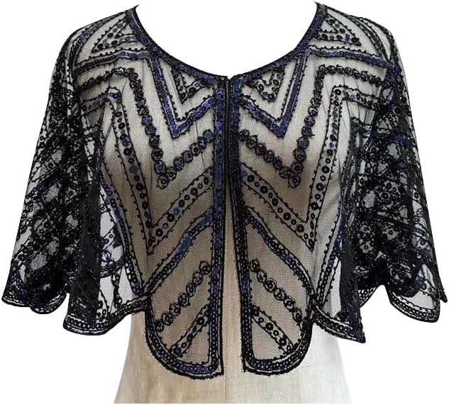 1920s Shawl Evening Shawl Bridal Wrap Handmade Sequin Beaded Shawls And Wraps For Evening Dresses Wedding Party Etc