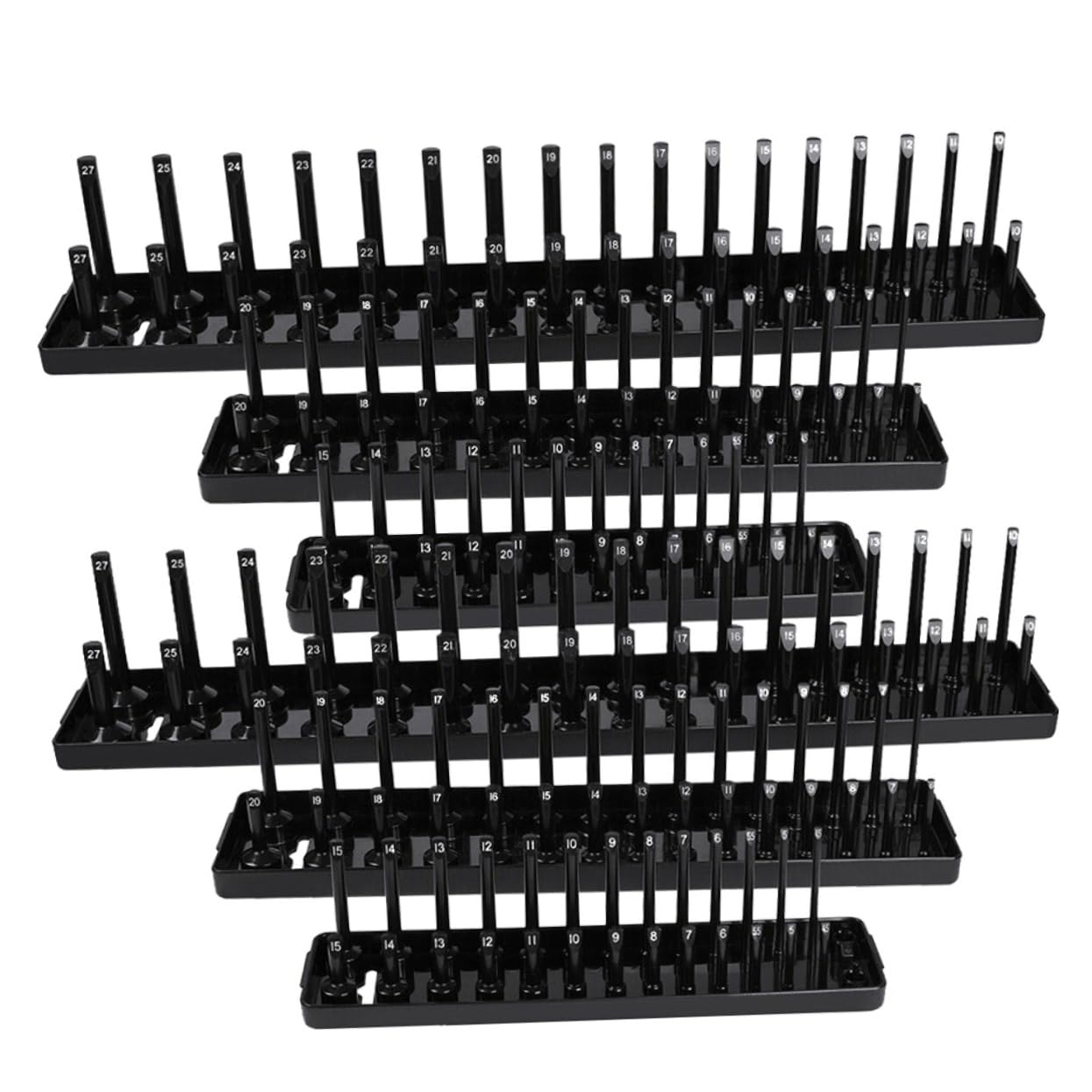 Plateau de rangement pour douilles métriques BESTonZON 2 ensembles pour manches longues
