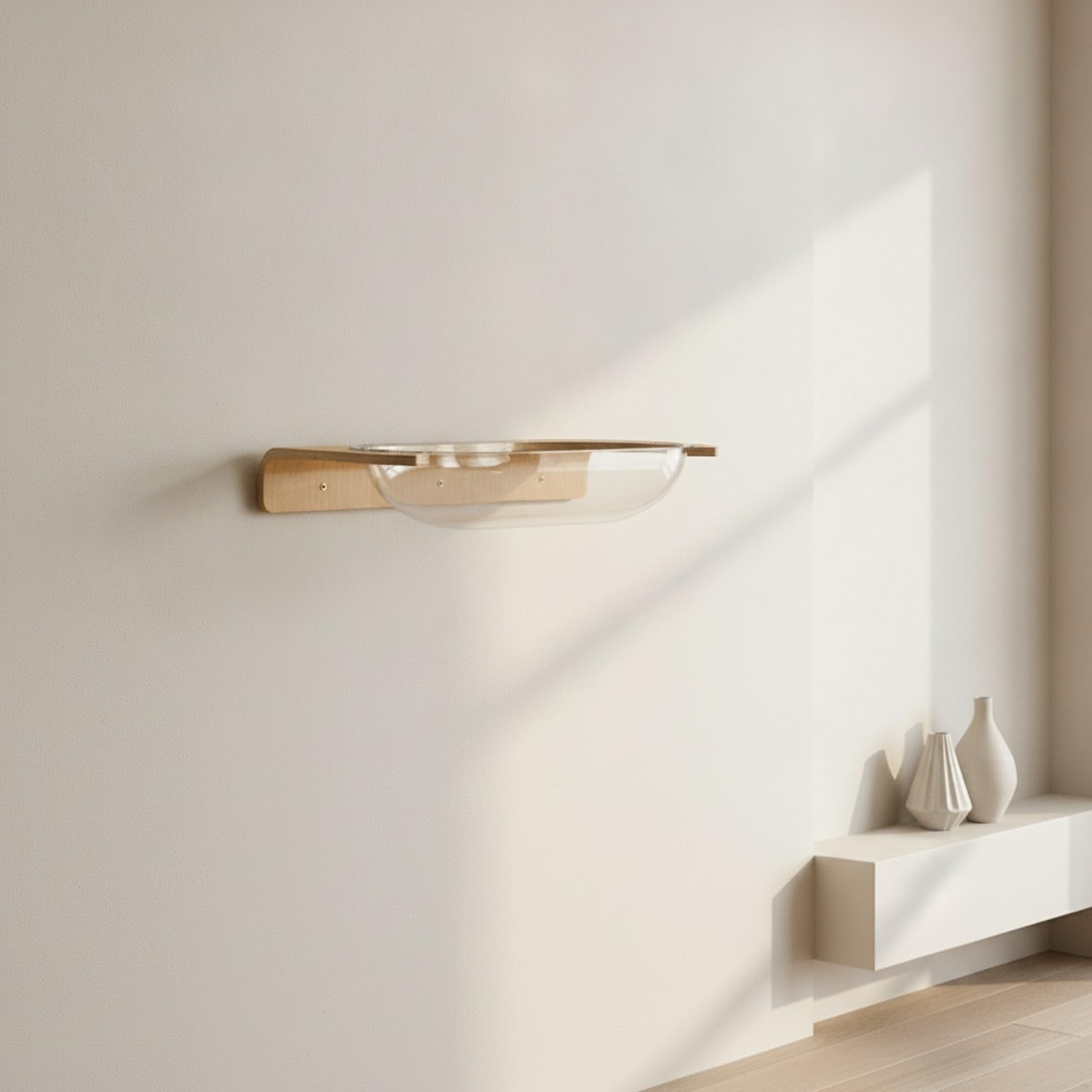 Harilla Repisa Pared para s Transparente, Estante para s con Cápla, Estable, Mueble, partamentos Pequeños, Negro