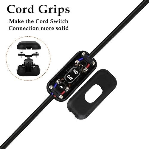 Miniatura 4 de Interruptor de cable en línea AC 250 V 6 A encendidoapagado de la lámpara de control del aparato interruptor basculante para electrodomésticos o