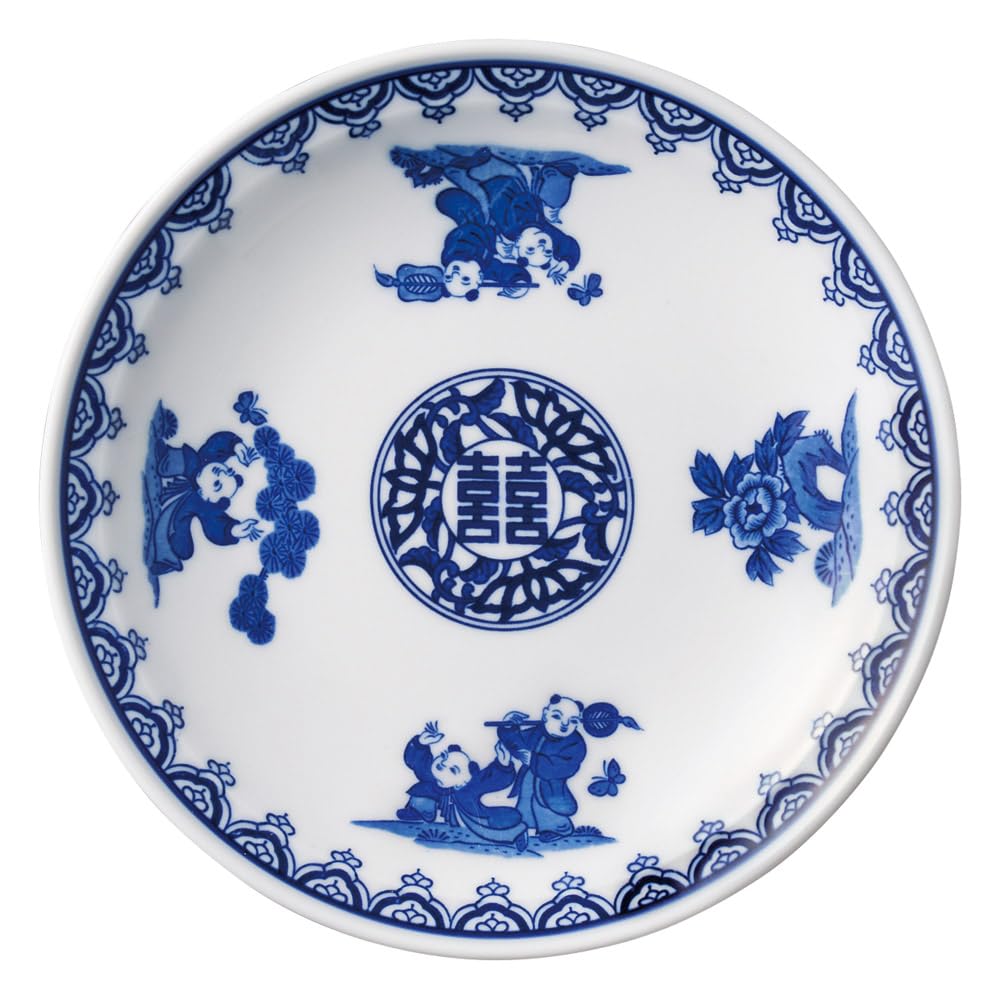 青磁染付 中皿 5枚 青磁染付 中皿 5枚 青磁染付 中皿 5枚