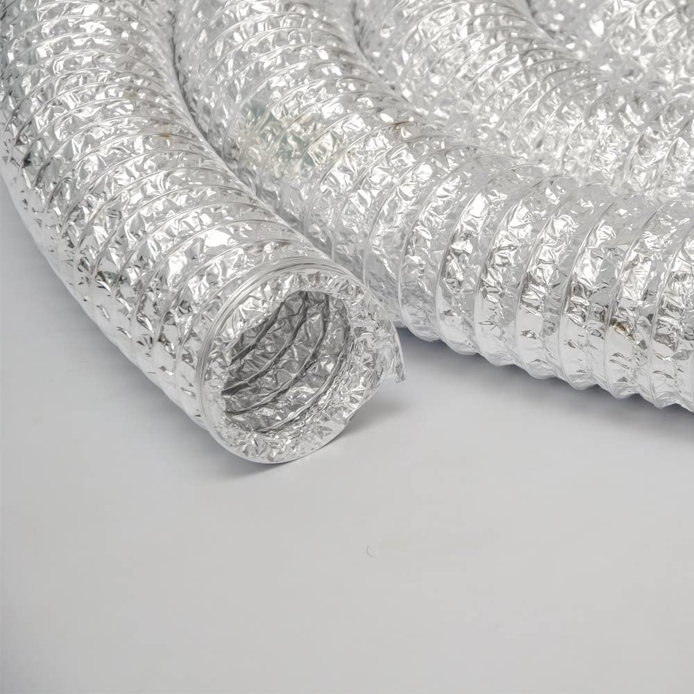 TUBO CONDCUTO 10m 150mm FLEXIBLE VENTILACIÓN ALUMINIO COCINAS BAÑOS INTERIOR