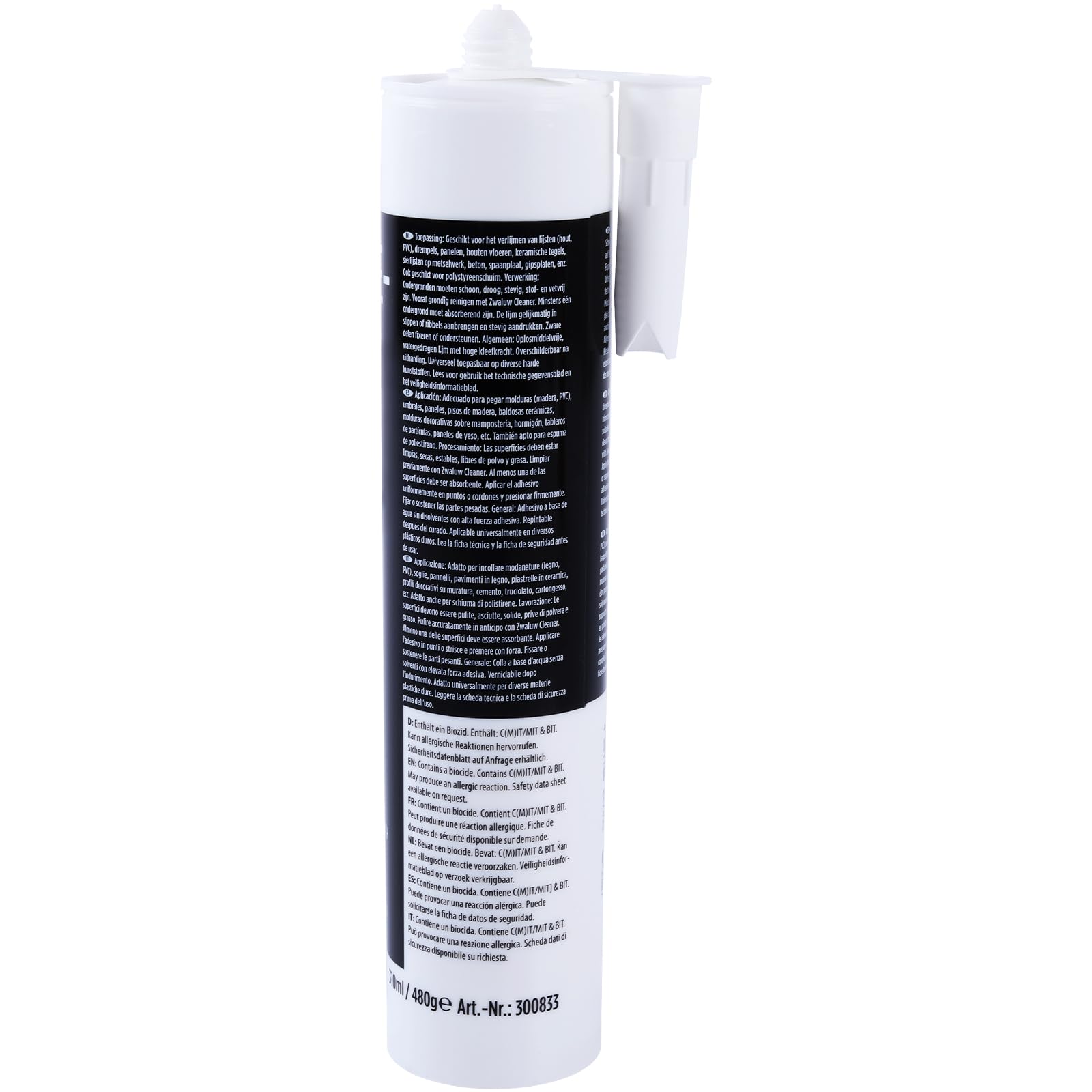 TECPO Montagekleber Fix Power 10x 480g Universal Baukleber Kraftkleber 200kg 10 cm² für Akustikpaneele Styropor Sockelleisten