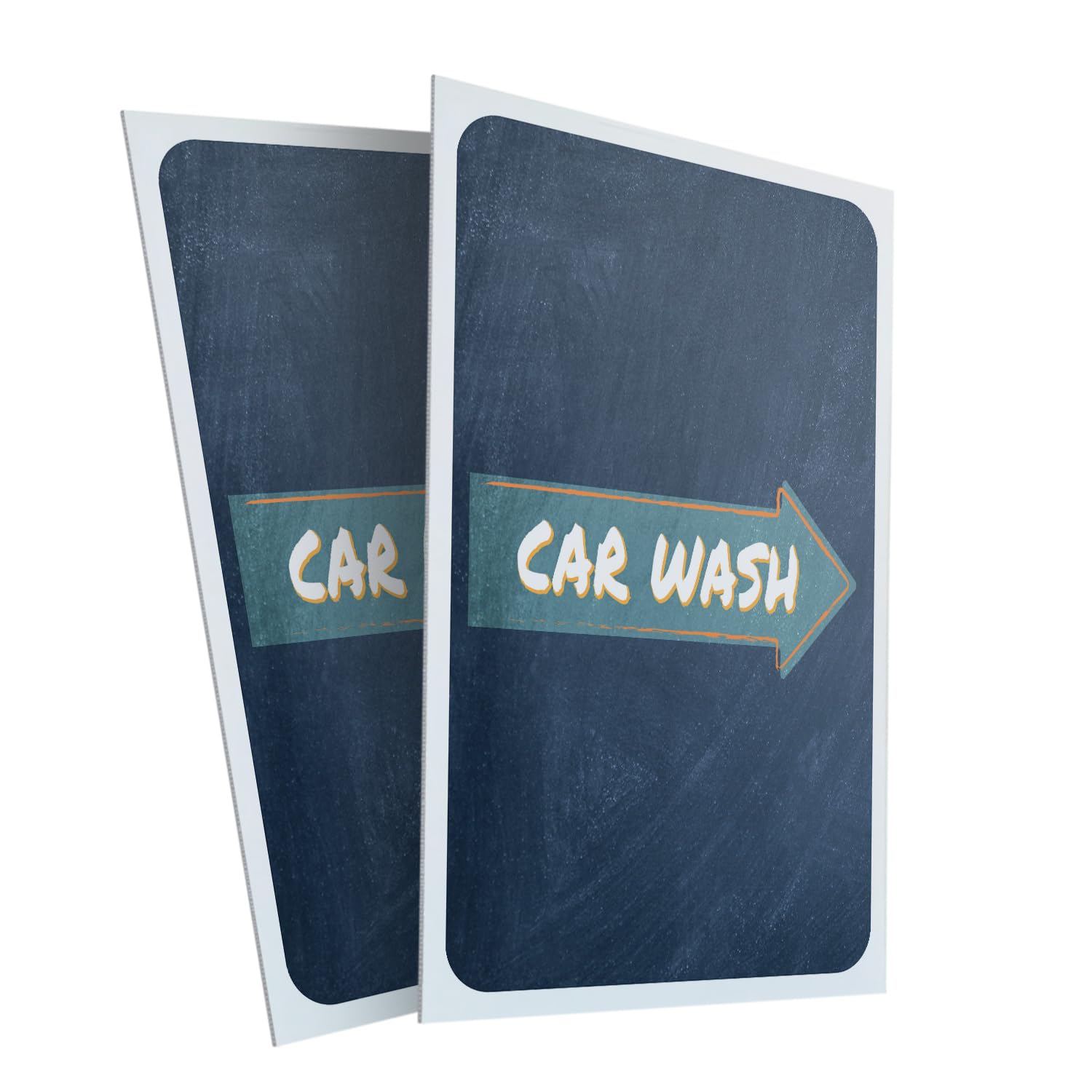 Food (2-Pack) 24" x 36" Plastic Signs | Sign Insert 4mm Corrugated Plastic Signs Storefront Window Poster