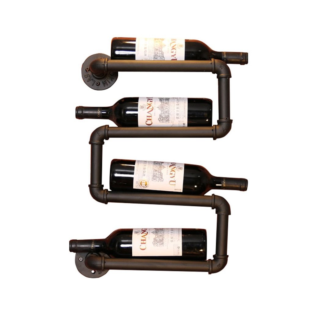 Porte-bouteille de vin mural rustique pour créer une ambiance bistrot chic à la maison