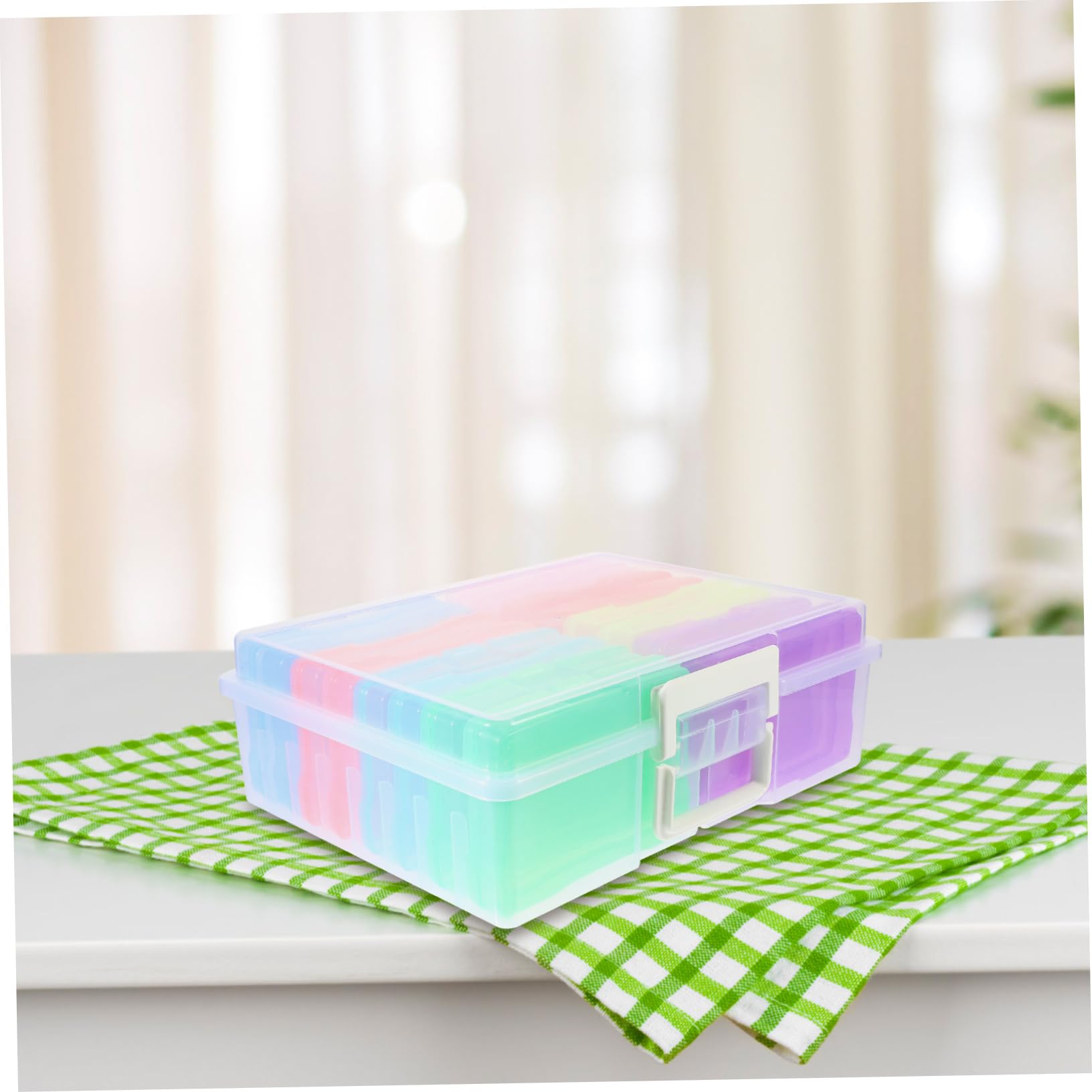 Boîtes de Rangement pour Photos 4x6 en Pp, Grosse Capacité, Couvercle