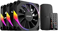 KIT COOLER FAN + CONTROLADORA PARA GABINETE 3UN SANGUE FRIO 3 ARGB BLACK VULCAN 120MM PCYES - K3ARGBSF3BVBR