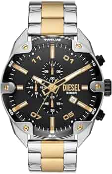 Amazon.com: Diesel Spiked Stainless Steel Chronograph Men's