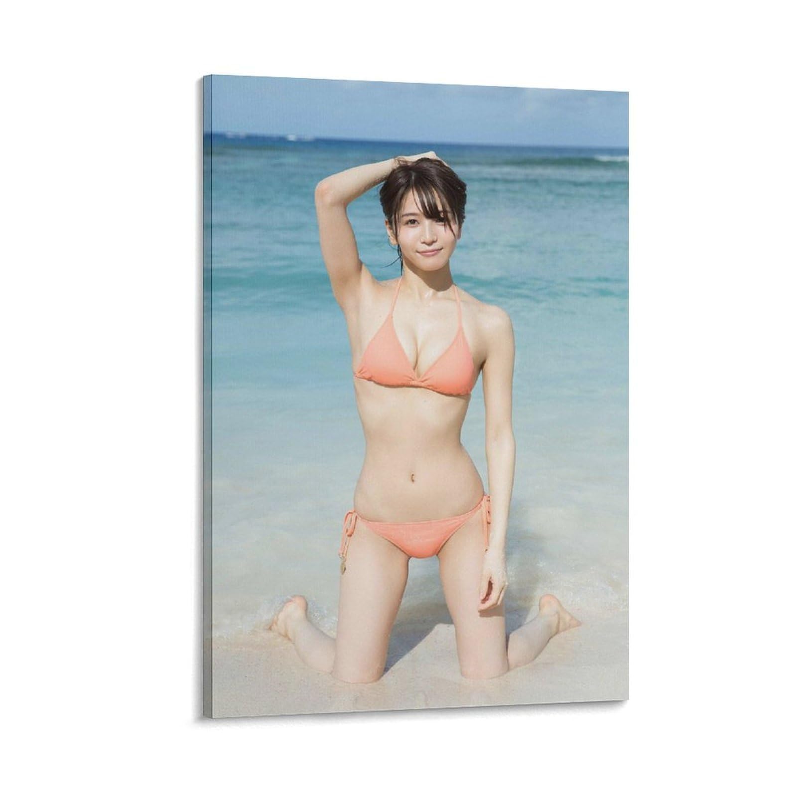 Amazon.co.jp: 傳谷英里香 キャンバスアートポスター 水着写真ポスター