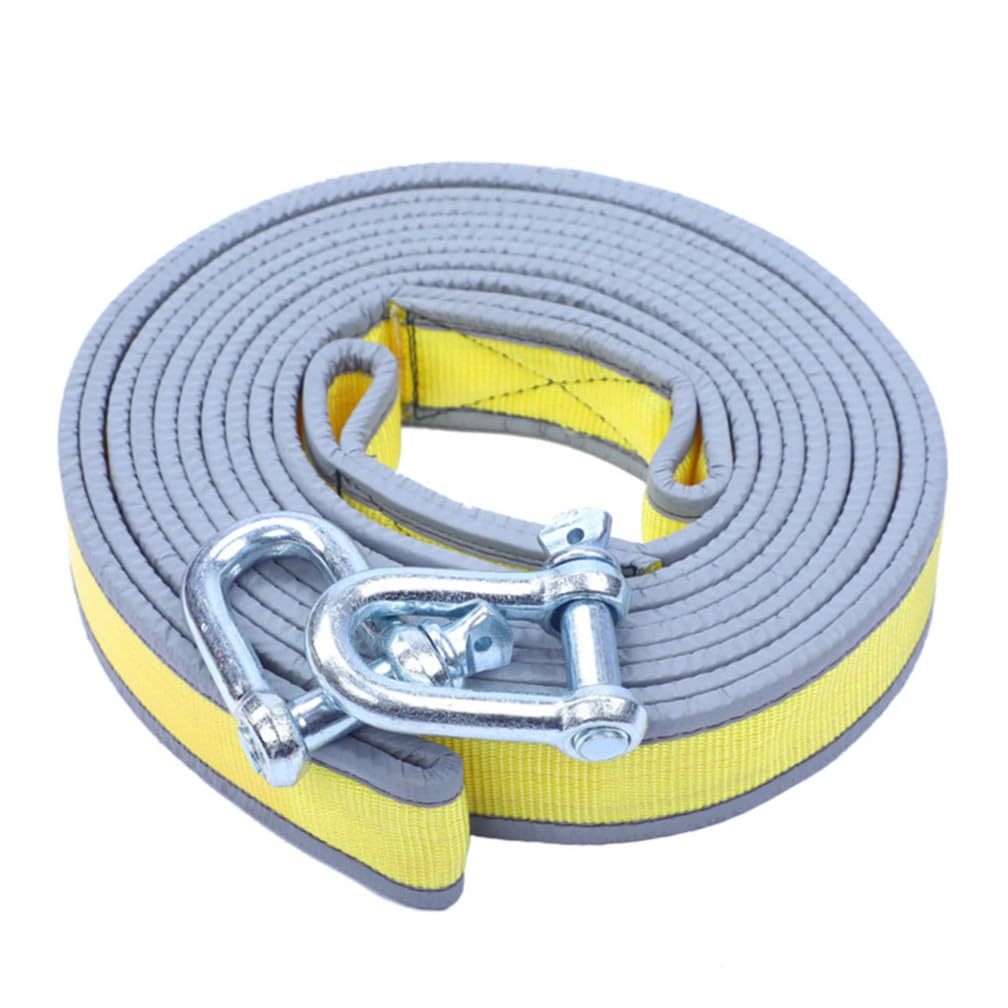 Cabilock Cuerda De Remolque De Alta Resistencia Metros De Toneladas De Capacidad para Coche SUV o Camión Correa De Tracción De Emergencia Reflectante Resistente y Duradera
