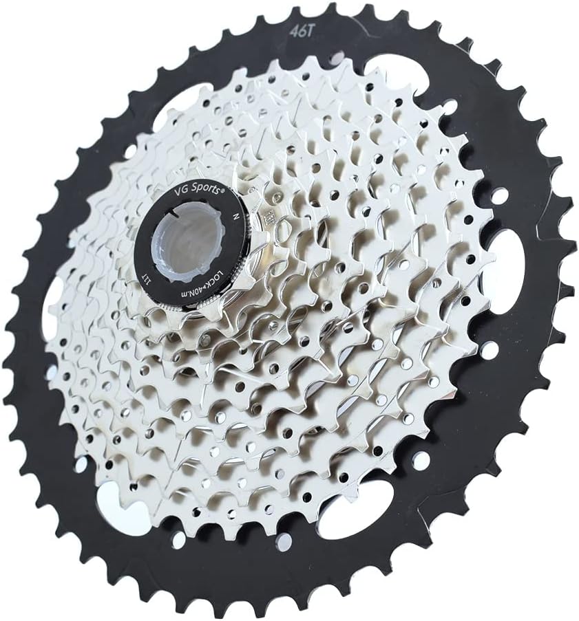 VG SPORTS 10 Speed Cassette 11-25T/11-28T/11-32T/11-36T/11-40T/11-42T/11-46T Bicycle Cassette Fit for Mountain Bike/Road Bike Cassette Compatible with Shimano Sram
