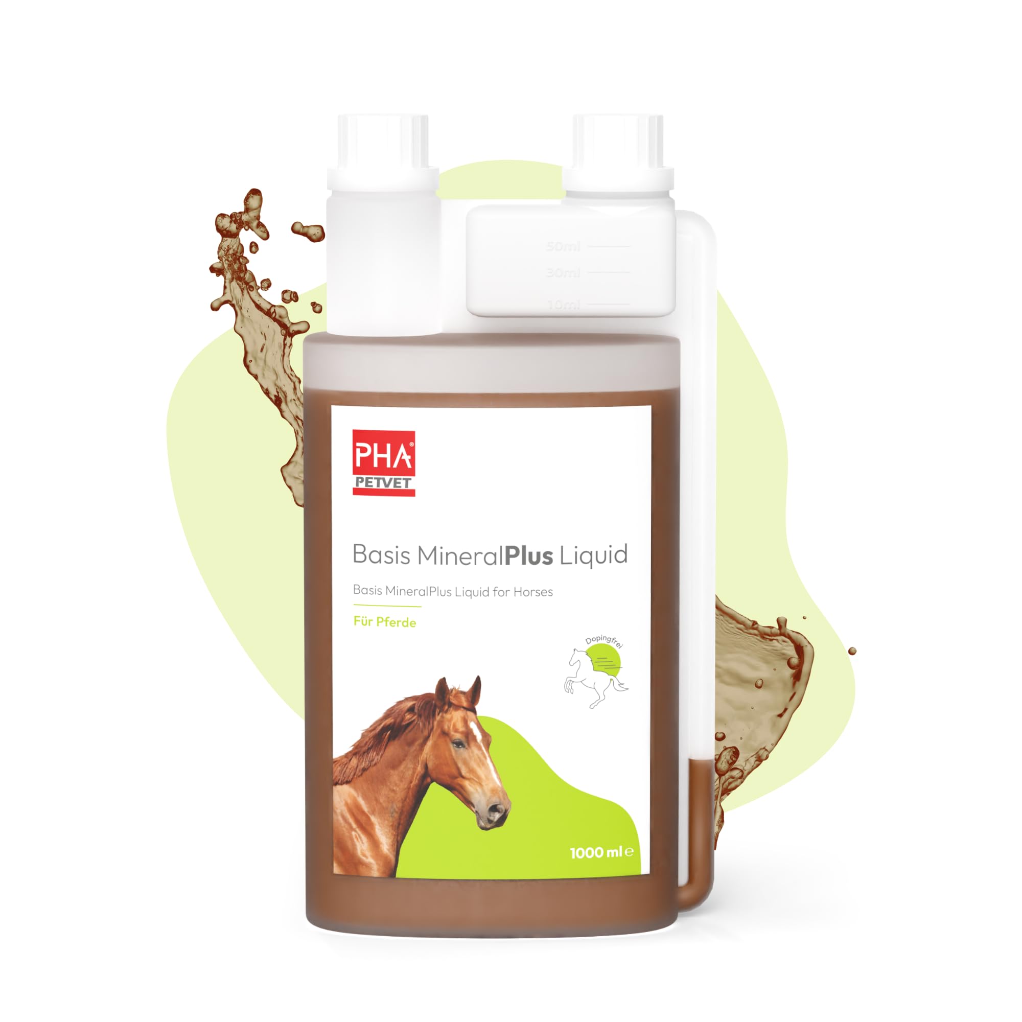 PHA Basis MineralPlus Liquido per Cavalli, vitamine e minerali preziosi per Zoccoli, Muscoli e Sistema immunitario, per Le Esigenze quotidiane di nutrienti, 1 l
