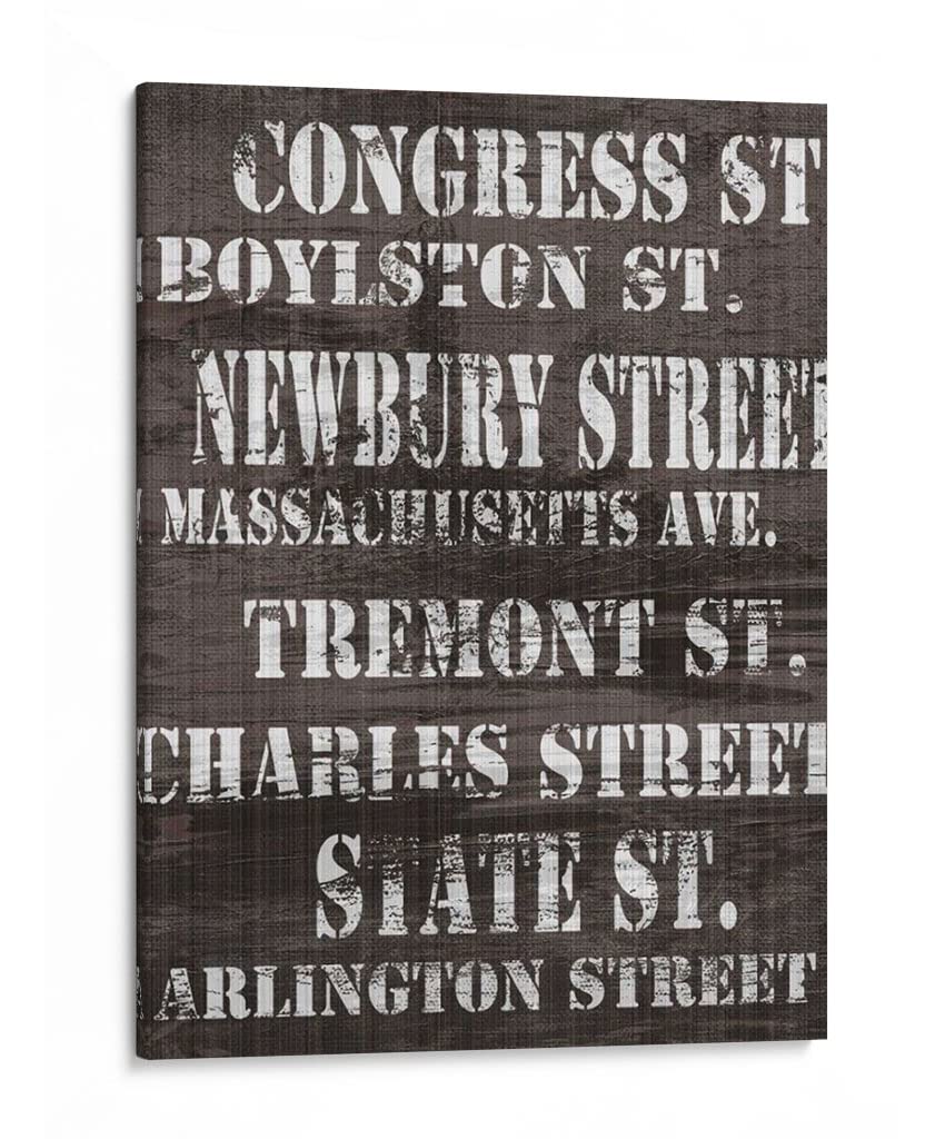 Canvas Lab | Streets of Boston I by Andrea James | 18 x 24 in | Canvas Print Wall Art | Cities, Travel, Street Scene | Wall Decor for Bedroom, Living Room or Office