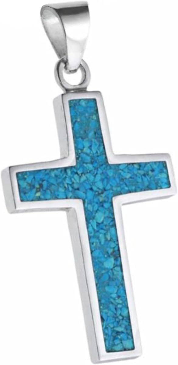 Sterling Silver 925 Cross Small Handmade Pendant Necklace for Women & Men