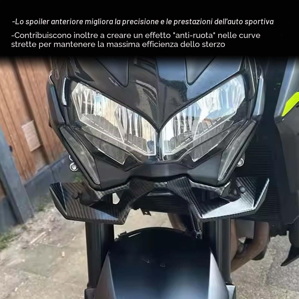 Per Z900 ZR900 SE ABS 2020-2024 Ali laterale Spoiler laterale Moto spoiler Ala aerodinamica Ala fissa (nero carbone)