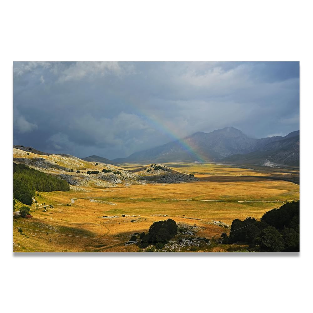 VHdfgTY Lucky ColorMinimalist Mountain Landscape Wall Art Canvas Nature Print Modern Decor 30x45cm Unframed