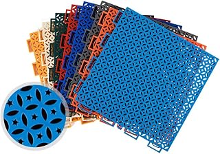 ZONOBI Plastic Interlocking Deck Tiles Modular Basketball Court Flooring Anti-Slip Waterproof Outdoor Cushion Mat for Porch Poolside Price Per Square (Color : Gray, Size : 25 * 25 * 1.3cm)