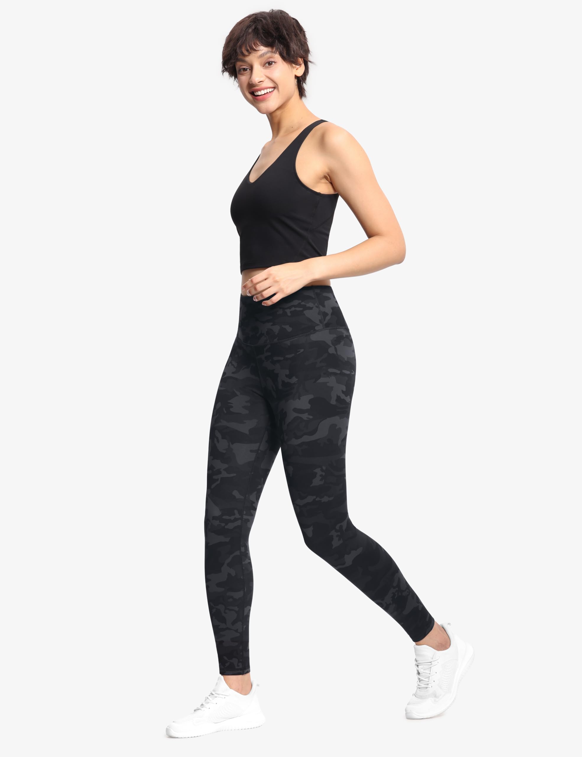 THE GYM PEOPLE Leggings de entrenamiento de cintura alta para mujer, suaves, control de abdomen, a prueba de sentadillas, pantalones de yoga y correr