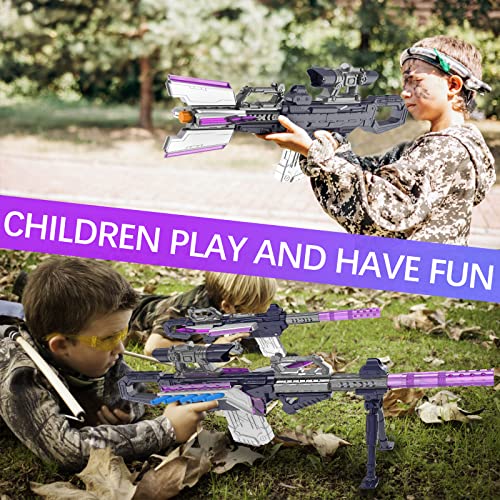 Toy Gun For Nerf Guns Automatic Sniper Rifle, Adjustable Multi Style Diy Guns, Foam Bullet Gun With 50 Darts, Soft Blaster Toys For 6+ Old Boys, Birthday Xmas Toy Gifts For Kids #TOP4