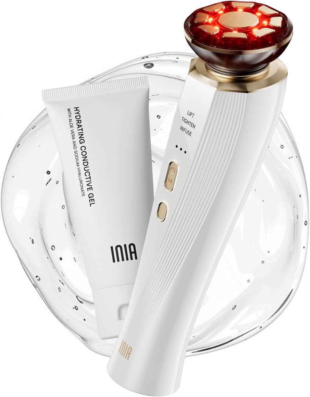 INIA3-in-1 Red Light Therapy for Face and Neck Facial Massager True Beauty Glow Device, Lifting & Firming Skincare Tool