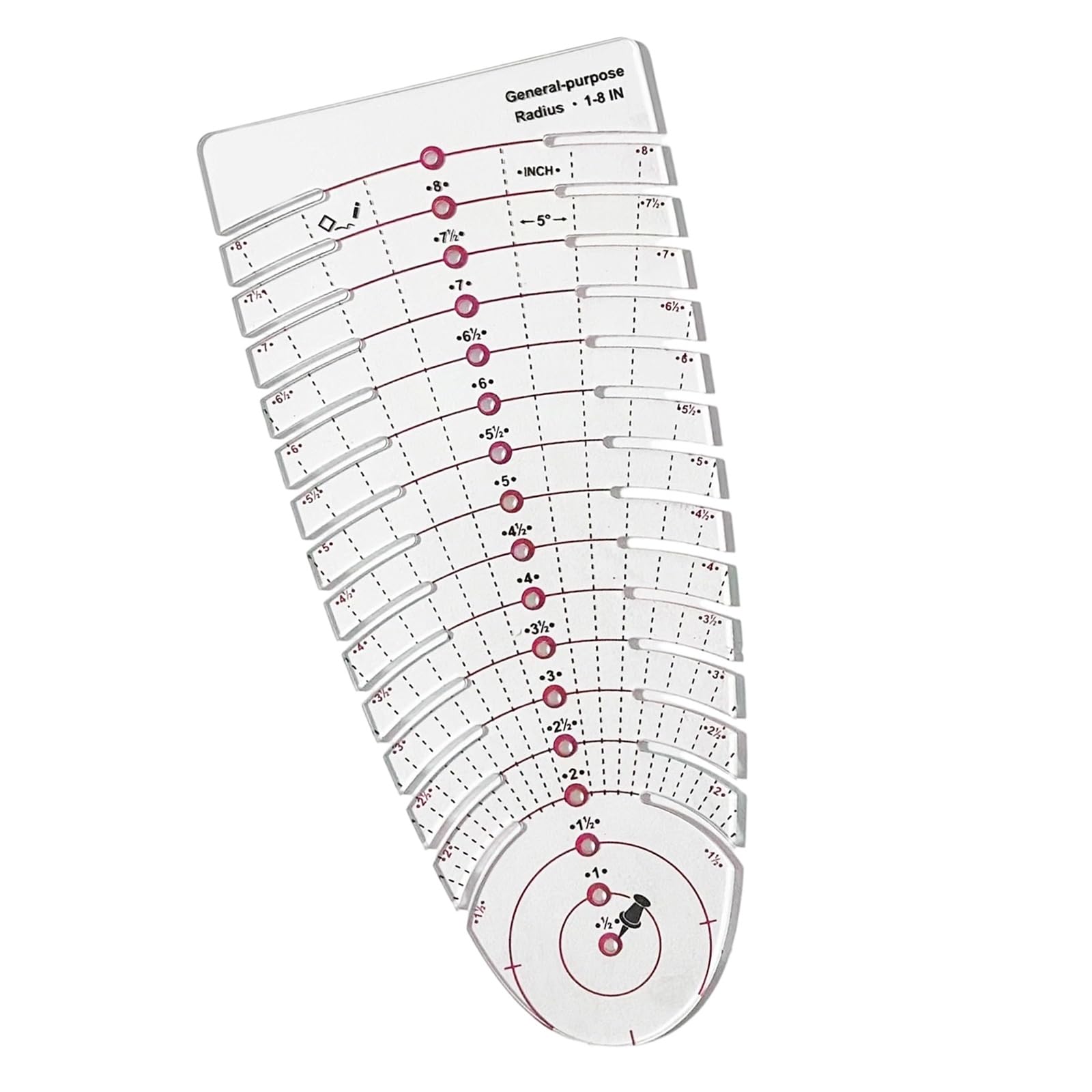 Professional Acrylic Dressmaker Ruler with Inch/Centimeter Optional Marking for Accurate Pattern Making Sewing Tool Garment