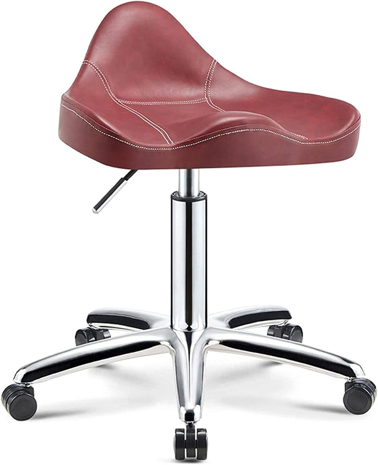 Stool with Wheels Rolling Stools with Wheels Rolling Heavy Duty Hydraulic for Shop Guitar Lab Tattoo Workbench Medical Adjustable Swivel Stool Chair (Grey)