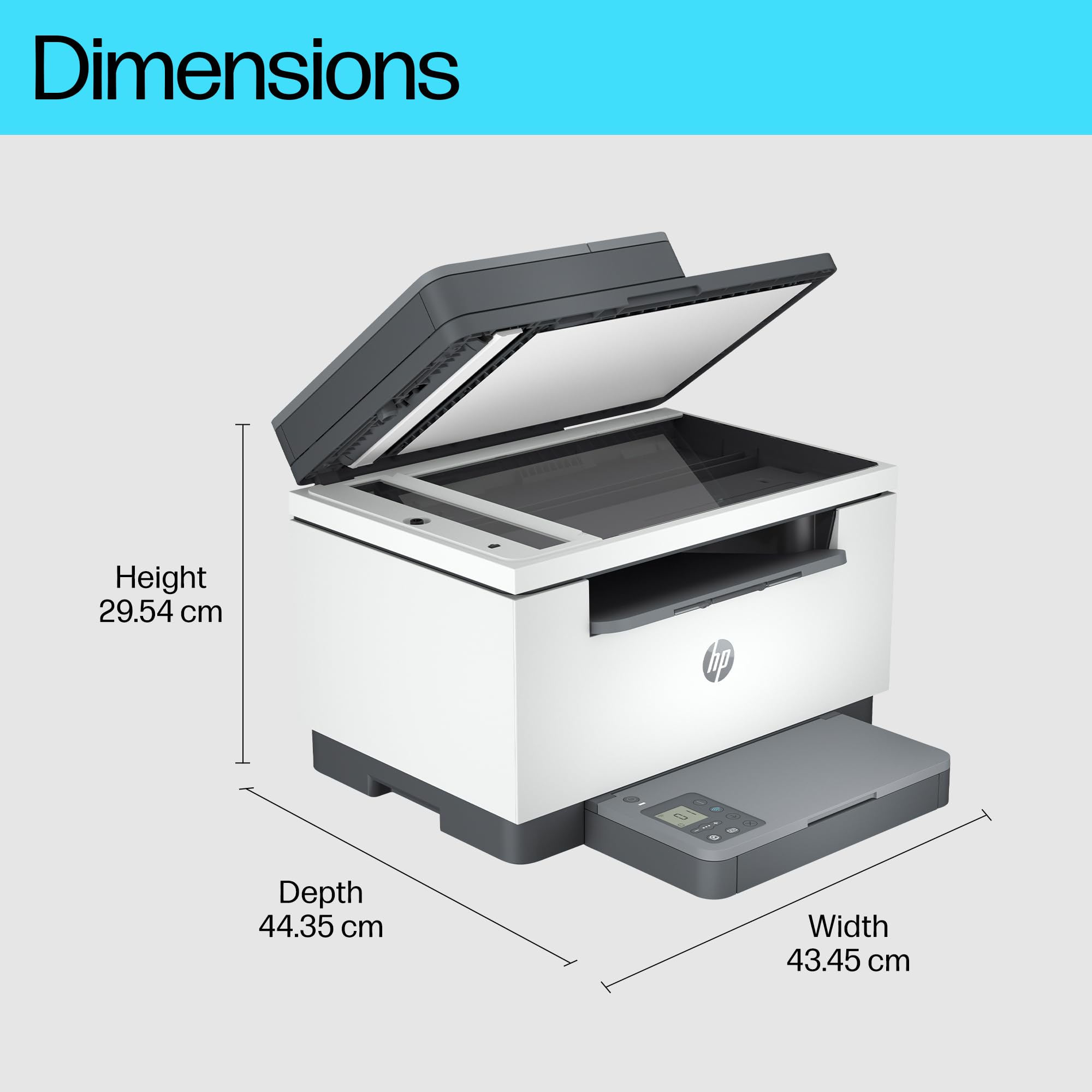 HP LaserJet MFP M234sdn 6GX00F, Impresora Láser Multifunción, Imprime, Escanea, Copia, Fast Ethernet, USB 2.0, Smart App, Panel de Control con Botones LED, Blanca y Gris