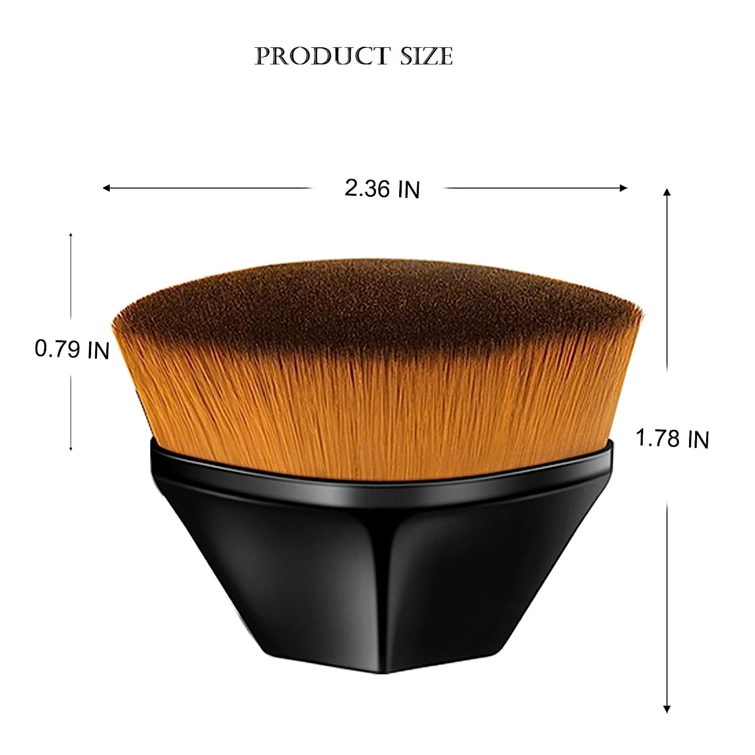 NYLI Professional Foundation brush for face makeup | Hexagon Contour Kabuki Face Brush for makeup Blending Liquid, Cream, Powder | Flat Top Kabuki Compact brush for face makeup with Protective Case 3