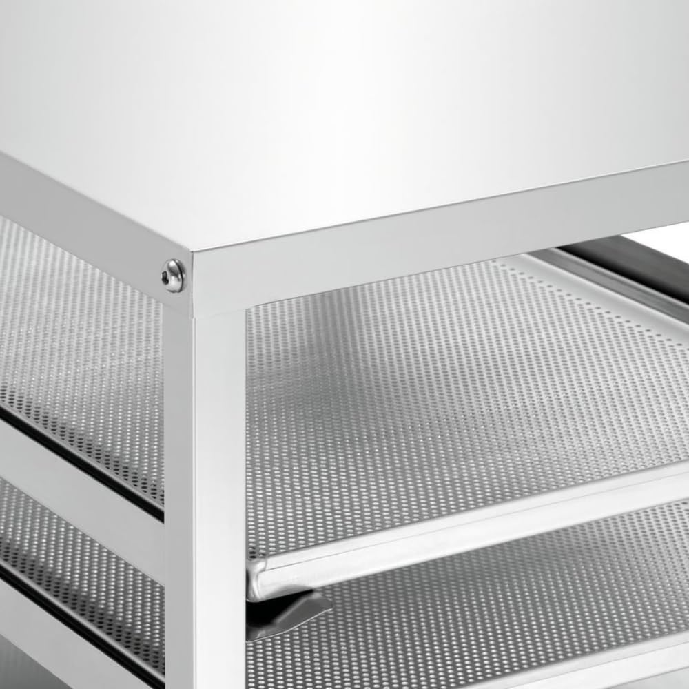 MBH - Carro para Bandejas de Acero Inoxidable 600x400 mm. Carro Profesional con Capacidad para 7 bandejas para hosteleria