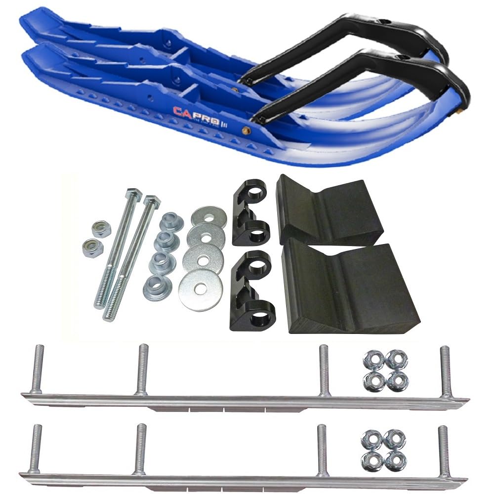 C&A Pro Blue TMX Snowmobile Skis w/ 7.5