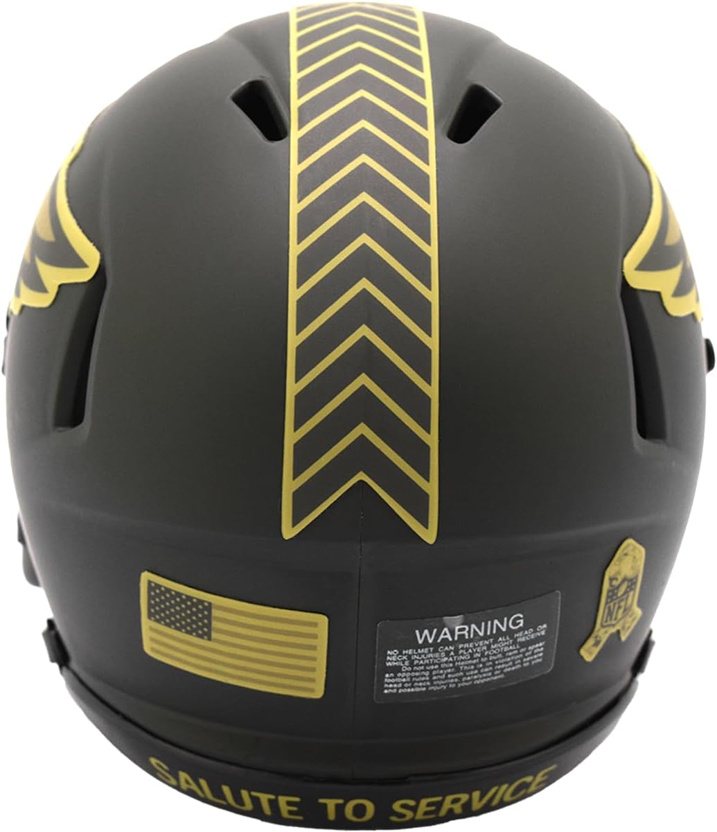 Philadelphia Eagles Salute to Service 2025 Version 4 Mini Speed Football Helmet - New in Riddell Box