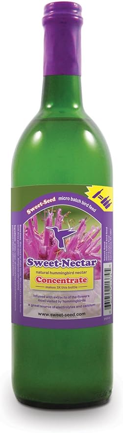 Hummingbird Nectar, Concentrate - Makes 3X The Volume- (25oz Per Bottle) - Extends The Life of Nectar for Hummingbird Feeders