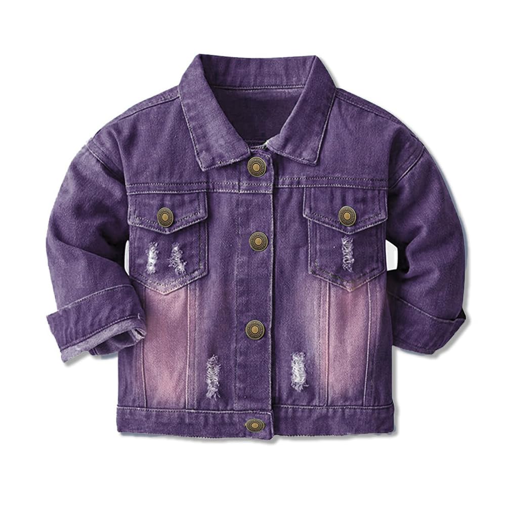 Joe Wenko Kids Toddler Baby Boys Girls Casual Outerwear Denim Jacket
