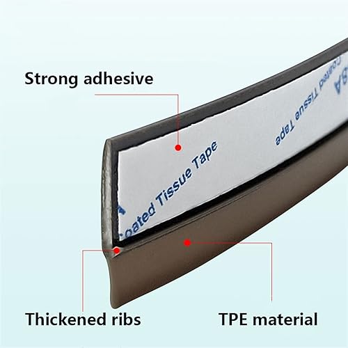 Miniatura 5 de Tira de sellado de 9.2 ft para puertas, armario y armario, relleno de huecos de puerta de gabinete, burlete de lata, mantiene la limpieza y seco,