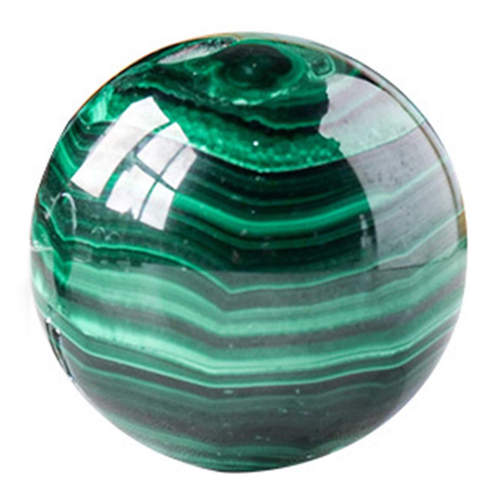 MAKDODRA Green Malachite Crystal Sphere Ball Sculpture Figurine
