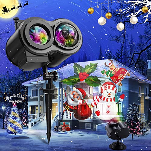 Xhaus Halloween Christmas Projector Lights, 2-in-1 Ocean...