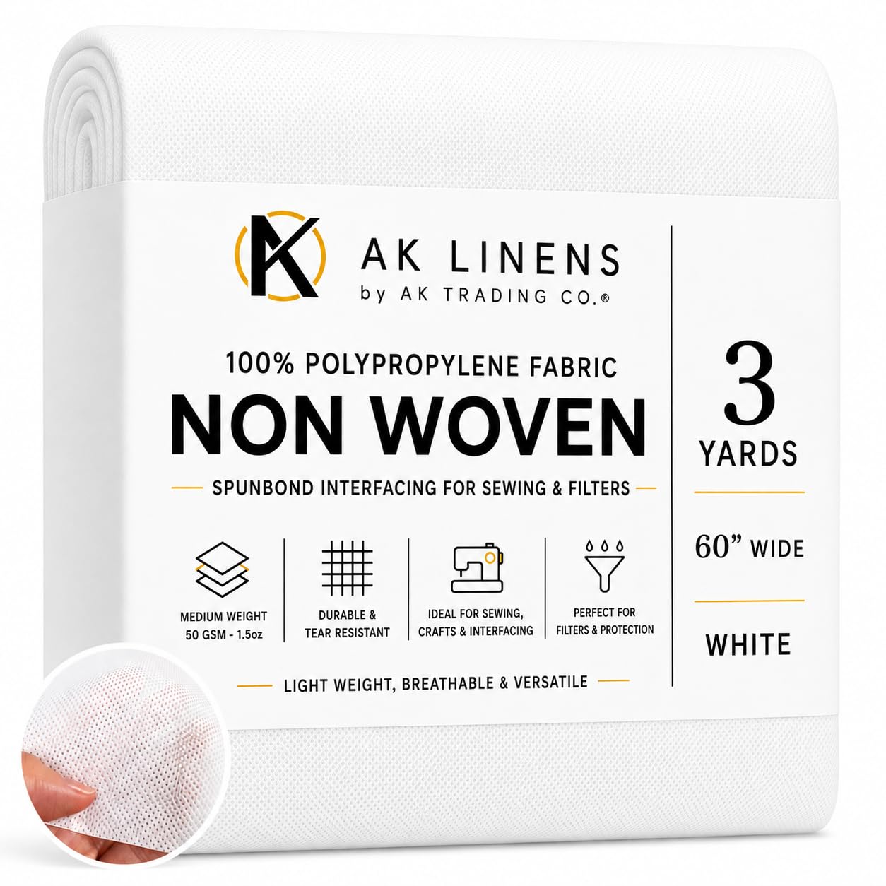 Amazon.com: AK TRADING CO. Nonwoven 100% Polypropylene Fabric